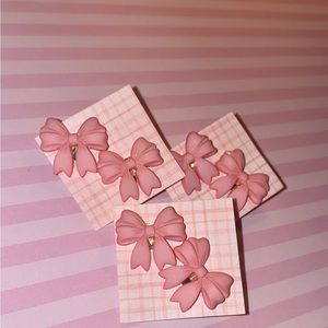 Hypoallergenic Pink Bow Stud